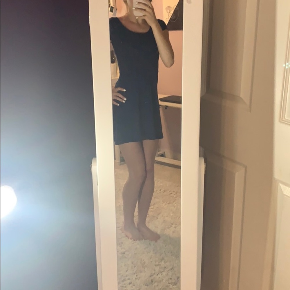 Black and Blue Mini Dress